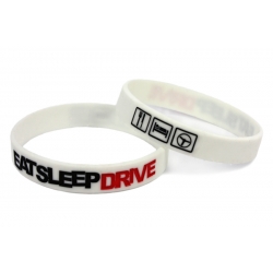 Silicone wristband | EAT SLEEP DRIVE | white