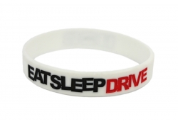 Silicone wristband | EAT SLEEP DRIVE | white