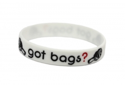 Silicone wristband | GOT BAGS? | white