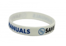 Silicone wristband | Save The Manuals | white