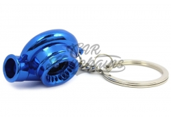 Turbine keychain | blue chrome