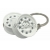 Wide steel wheel keychain | white
