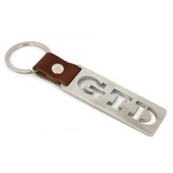 GTD VW keychain | Stainless steel + leather
